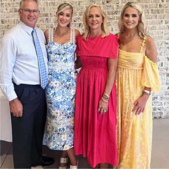 Bronx and Banco Blue Floral Midi Dress - Picture 3 of 4